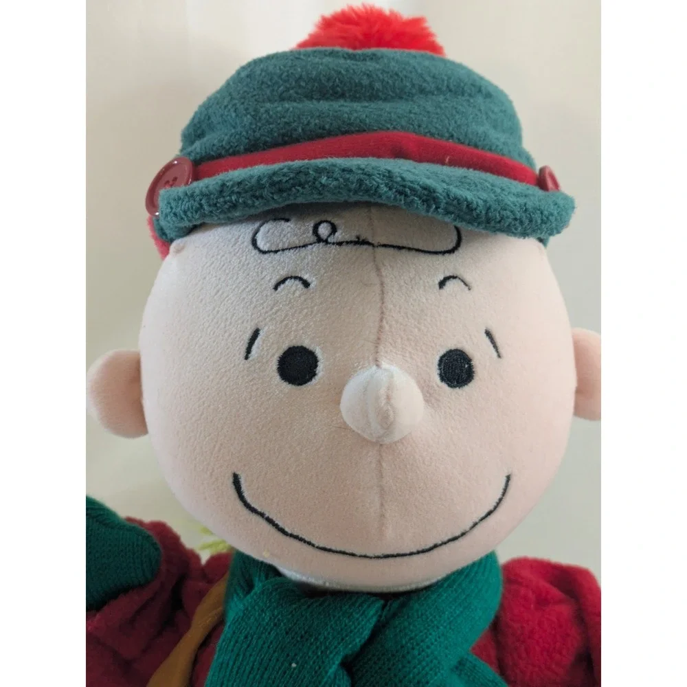 Peanuts Charlie Brown Ice Skating Animated Plush Snoopy in Backpack 16